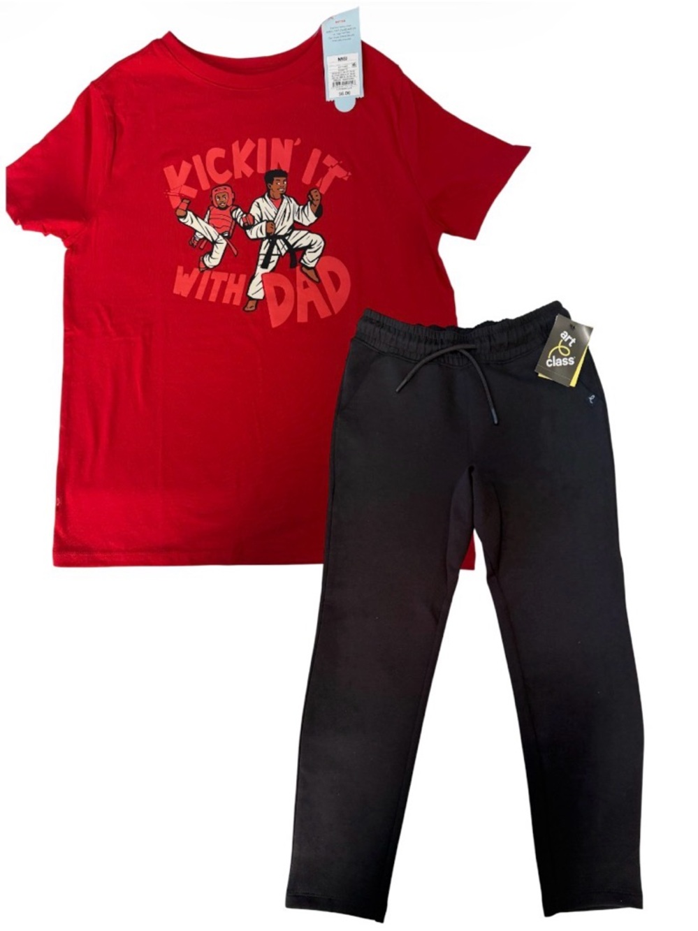 Boys Outfit Set M 8 Joggers + Graphic Tee NWT